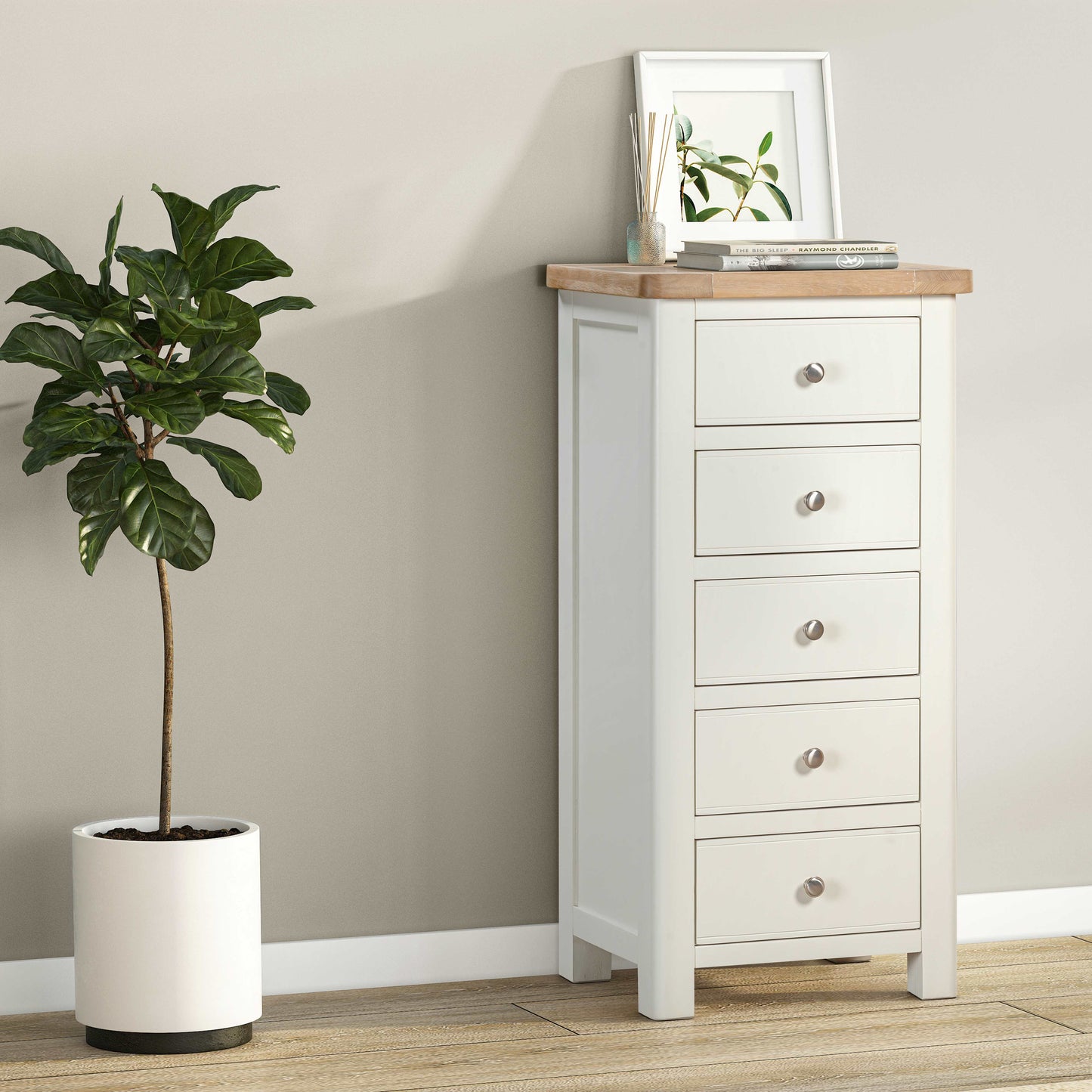 114-05 Foxington Painted 5 Drawer Tall Chest
