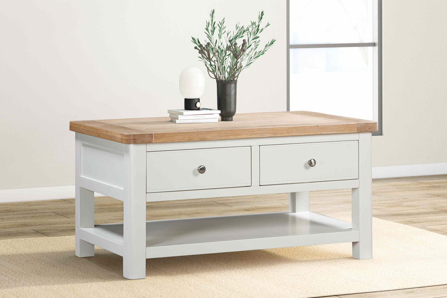 114-16 Foxington Painted Coffee Table with 2 Drawers