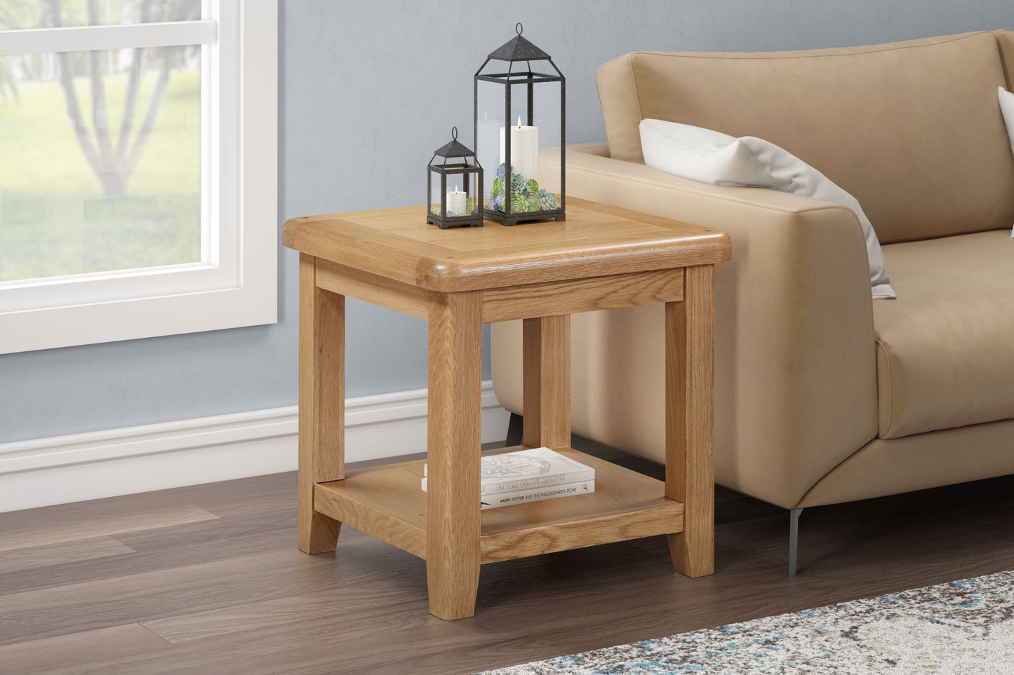 160-02 Kingsbury Oak Lamp Table
