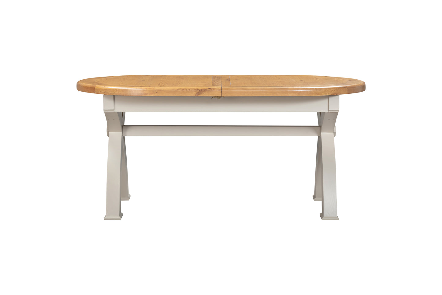 170-21 Kingsbury Painted 176/256 Oval Cross Leg EXT Dining Table