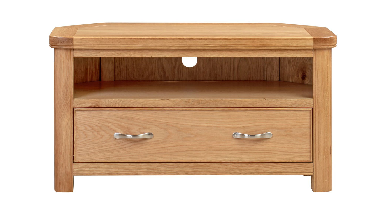 110-09 Chatsworth Oak Corner TV Unit
