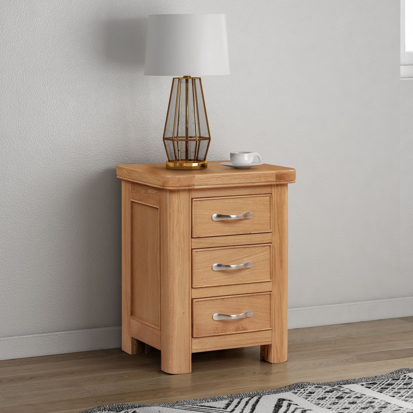 110-23 Chatsworth Oak Bedside Cabinet
