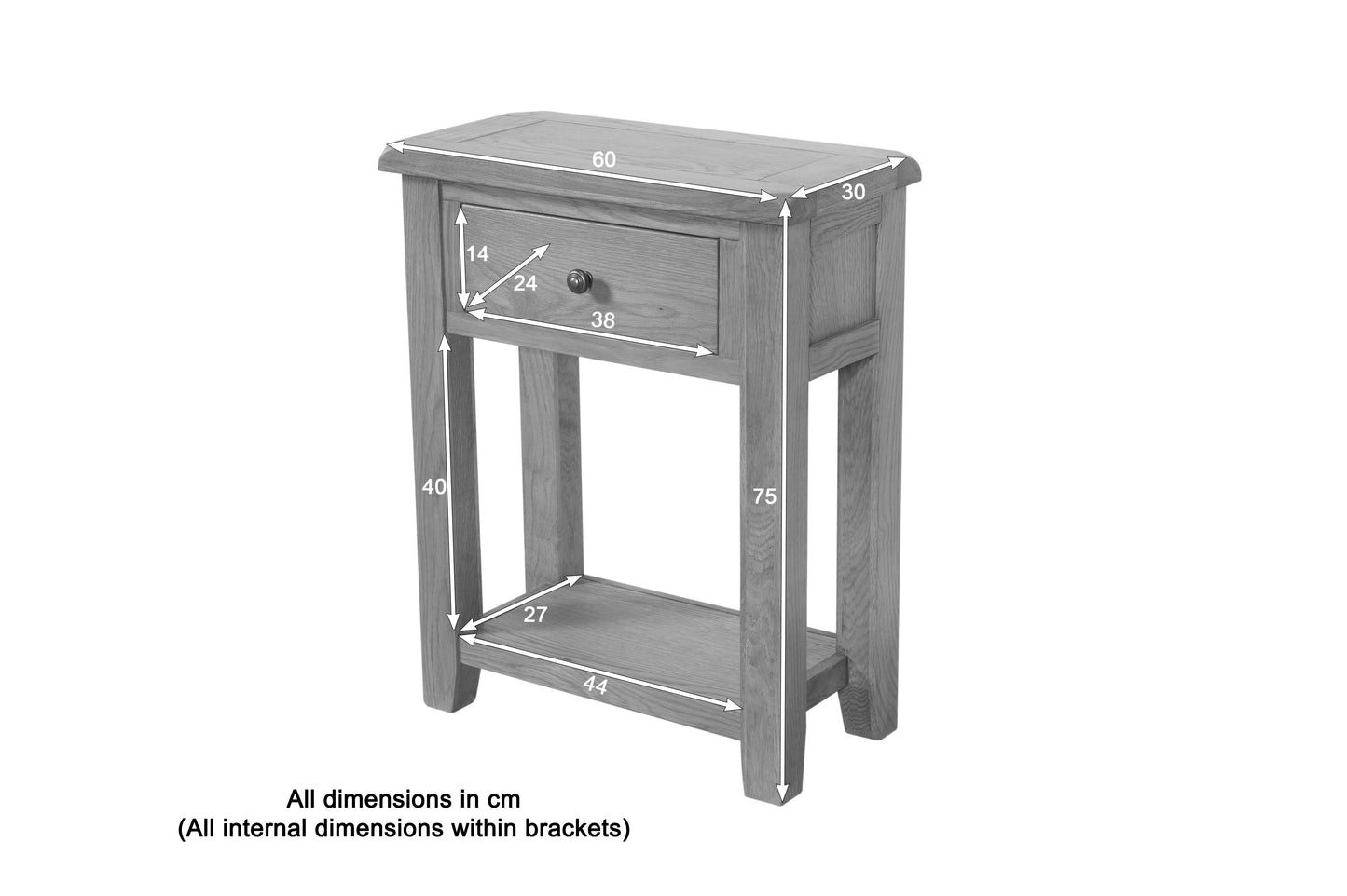 25-18 Shrewsbury Small Console with 1 Drawer