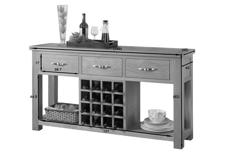 58-20 Valencia Open Sideboard with Wine Rack