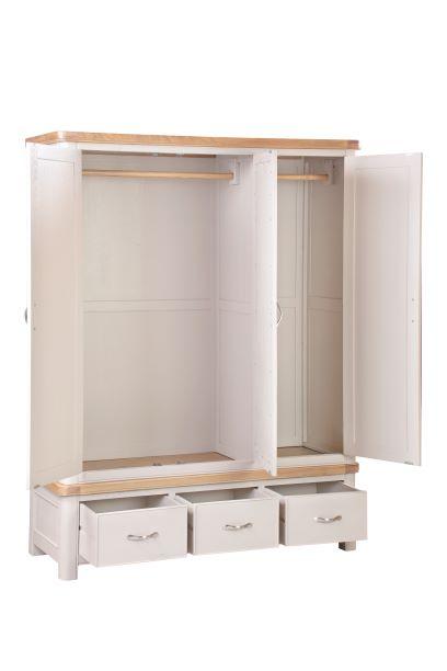84-27 Chatsworth Painted Triple Wardrobe