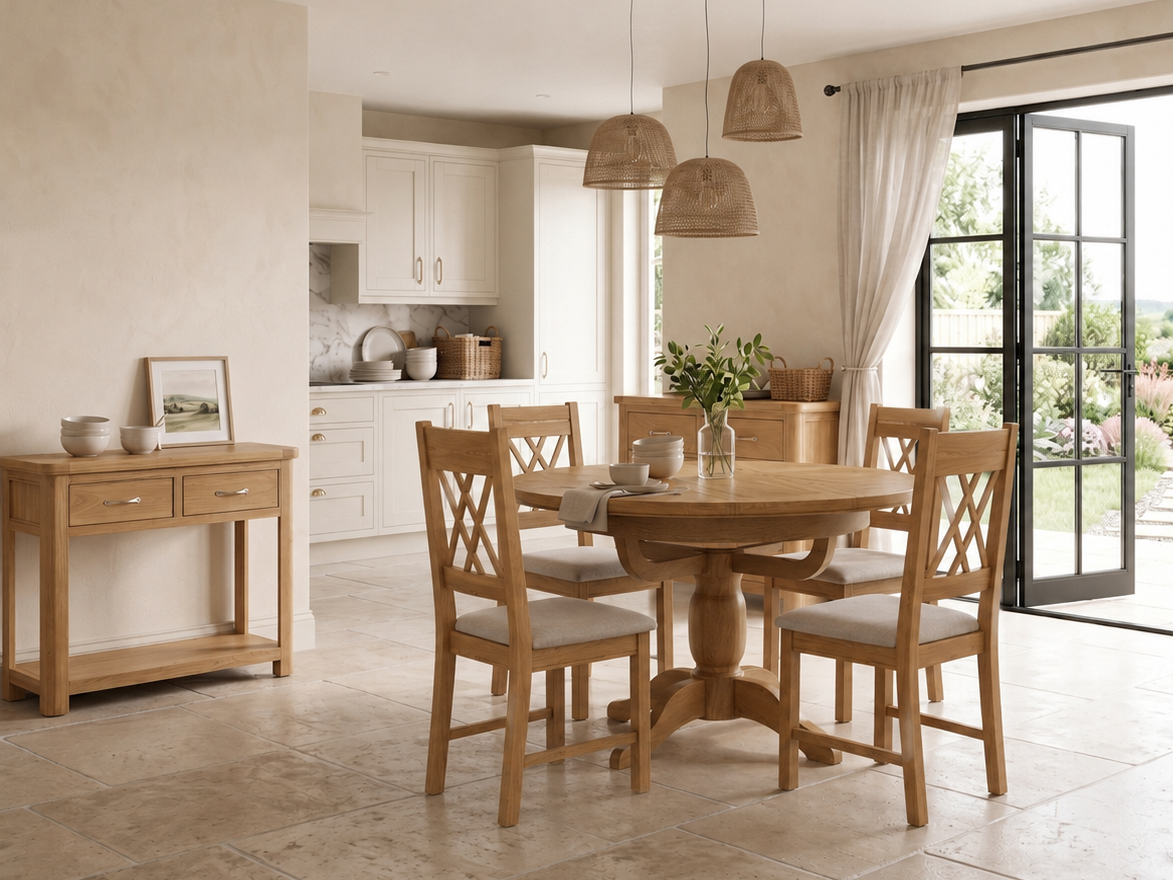 110-50 Chatsworth Round 100/135 Extending Dining Table