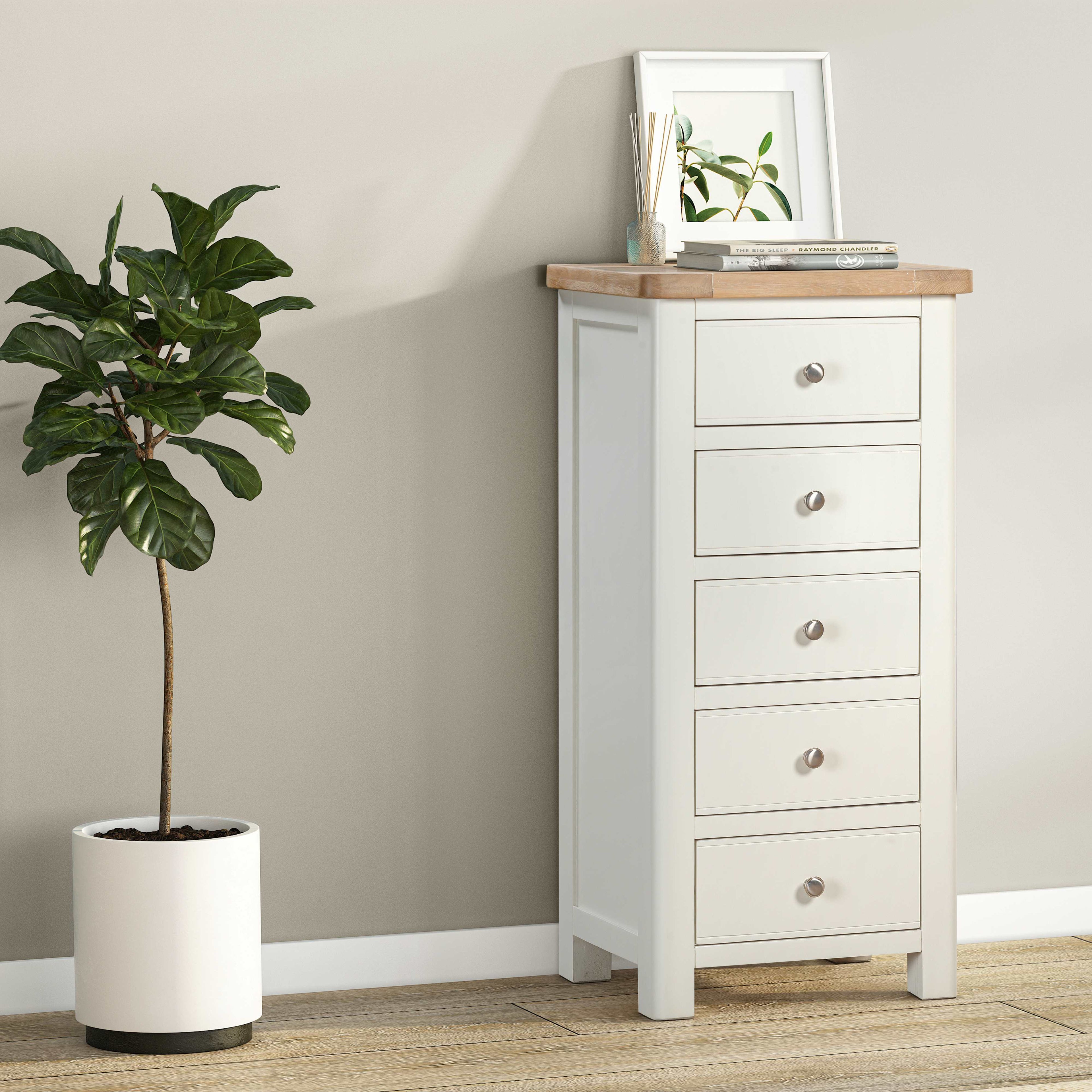 114-05 Foxington Painted 5 Drawer Tall Chest