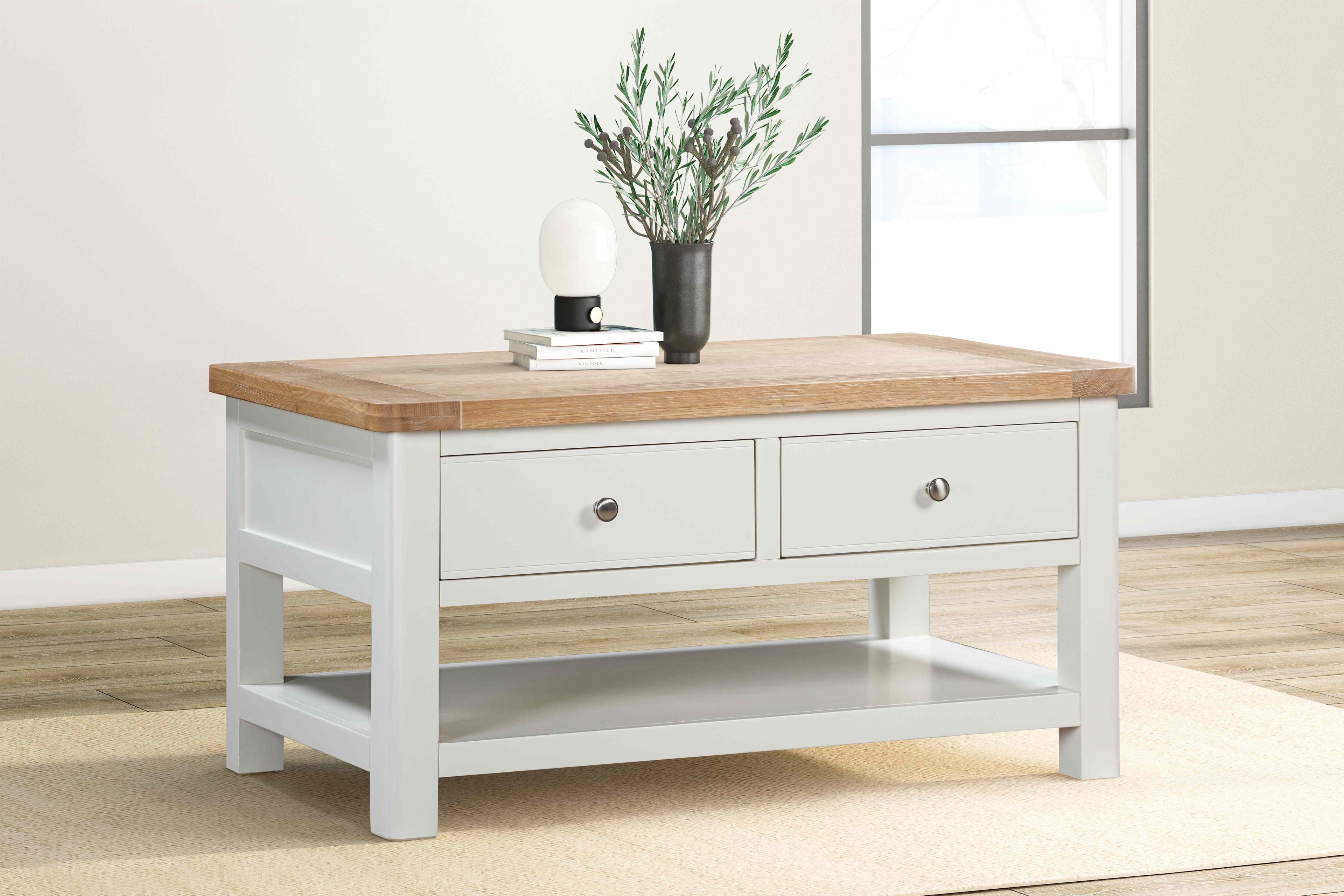 114-16 Foxington Painted Coffee Table with 2 Drawers