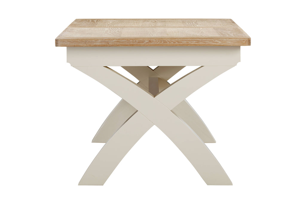 114-34 Foxington Painted 180/240 Cross Leg Extending Dining Table