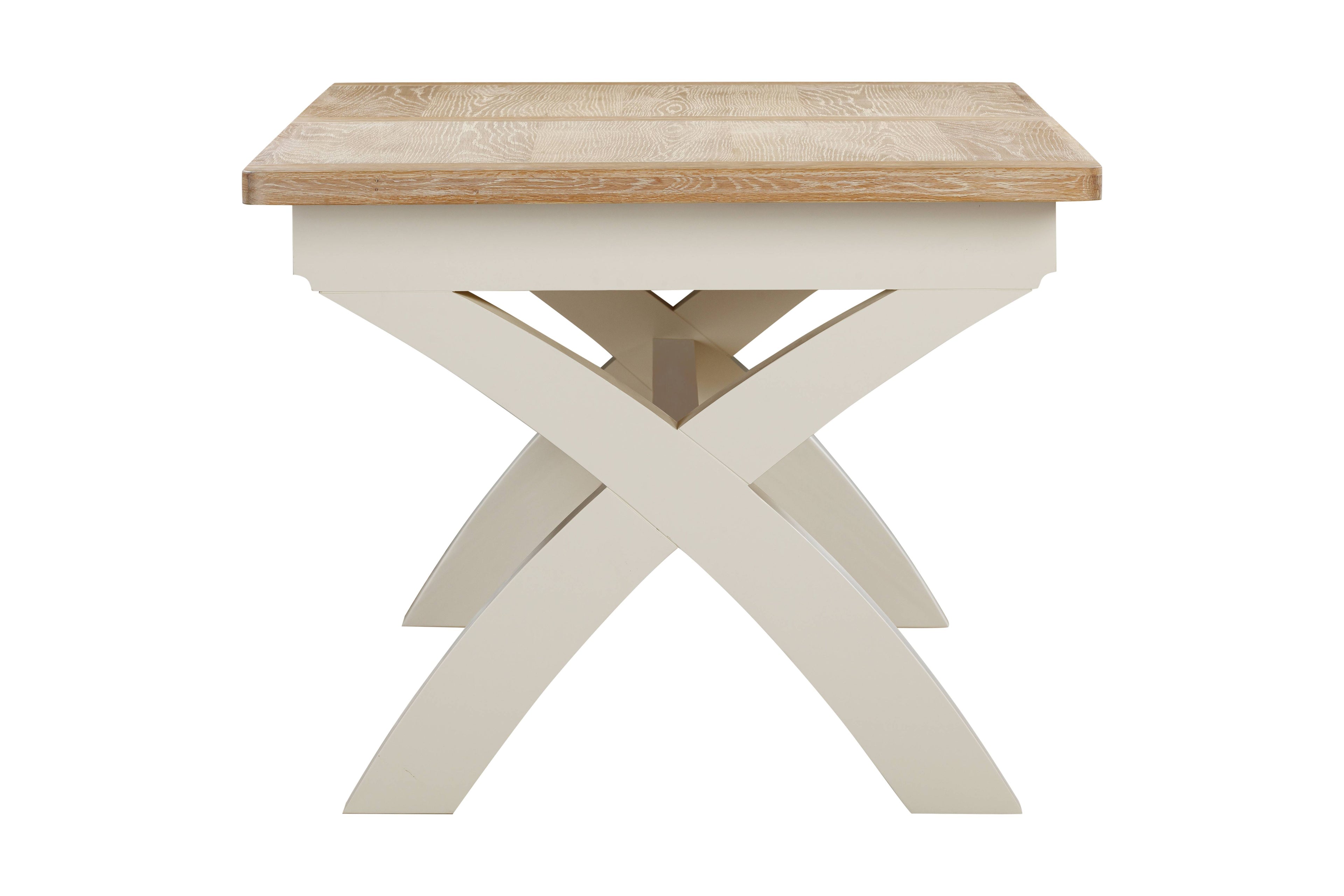 114-34 Foxington Painted 180/240 Cross Leg Extending Dining Table