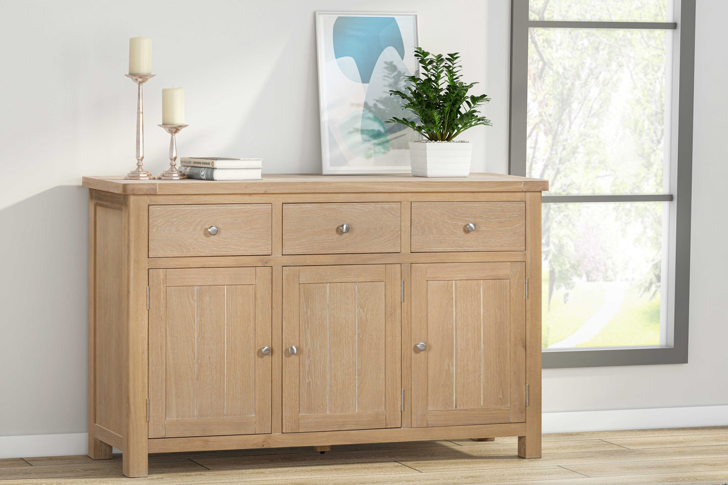 144-15 Foxington Oak 3 Door Sideboard