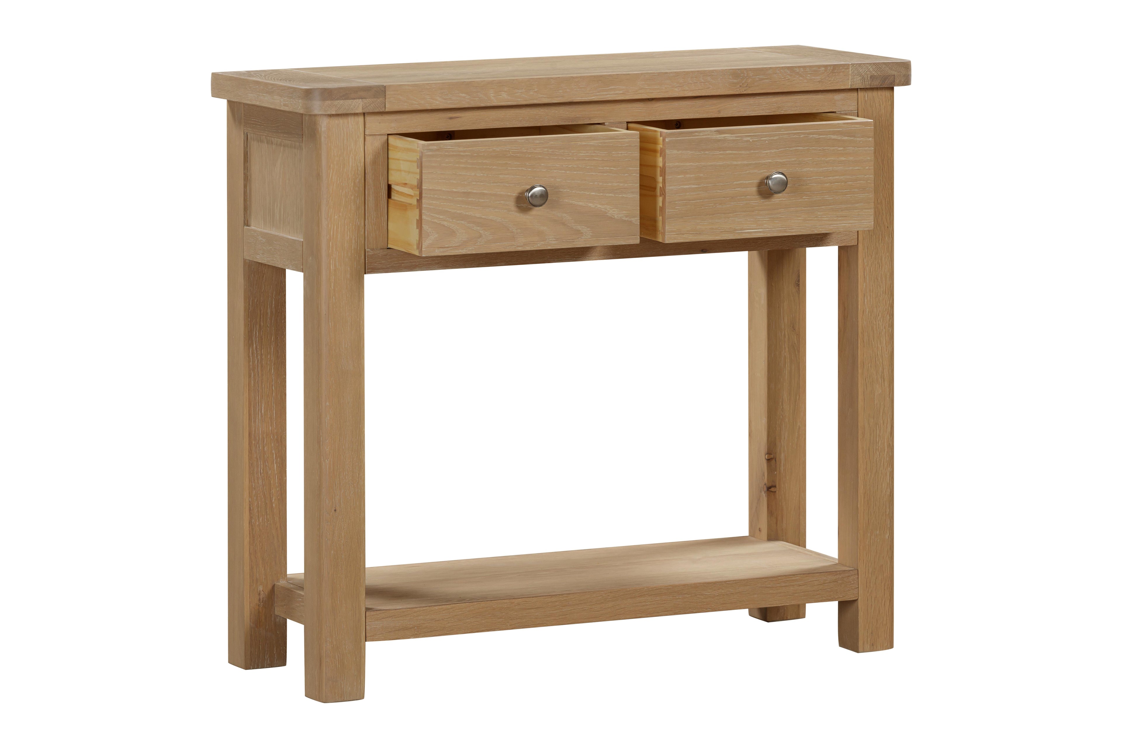 144-24 Foxington Oak 2 Drawer Console Table
