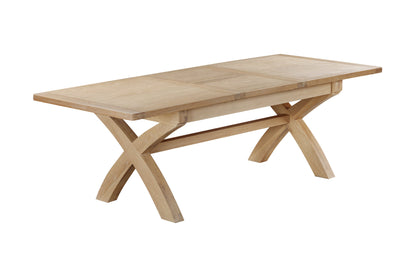 144-34 Foxington Oak 180/240 Cross Leg Dining Table