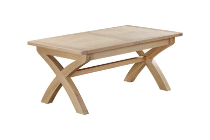 144-34 Foxington Oak 180/240 Cross Leg Dining Table