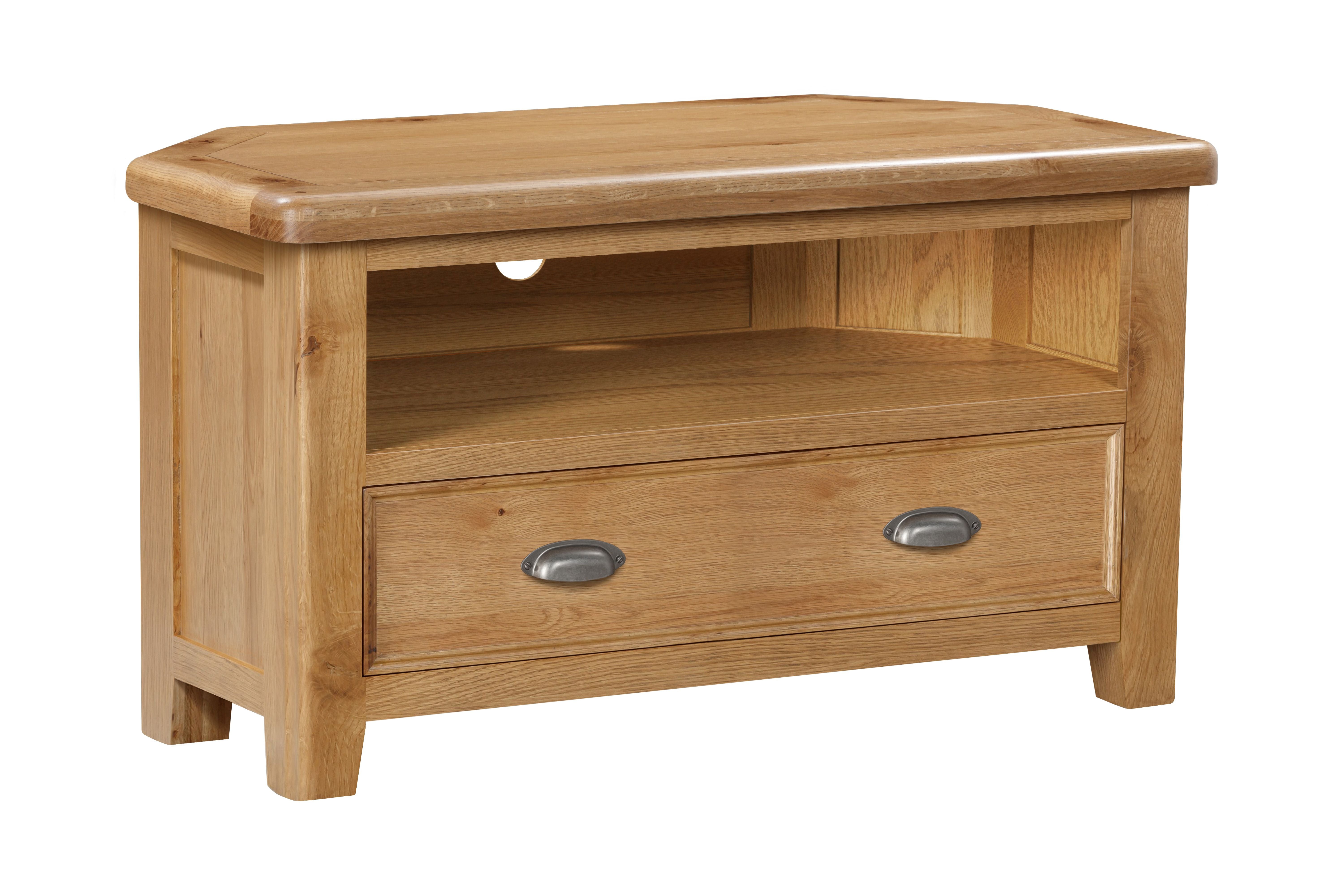 16007 Kingsbury Oak Corner TV Unit Papaya Trading