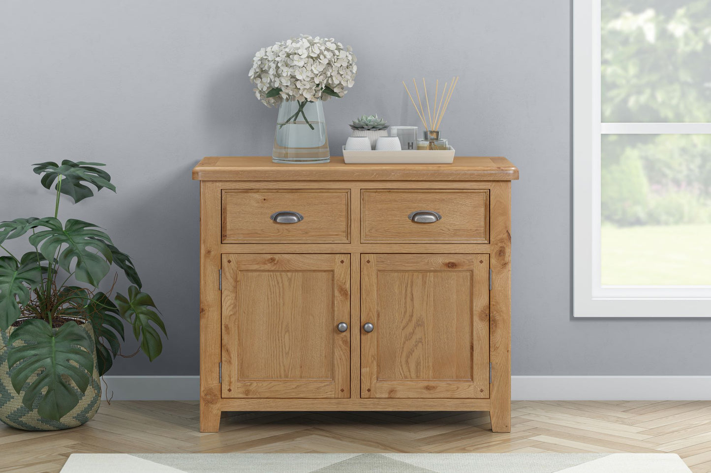 160-08 Kingsbury Oak 2 Door Sideboard