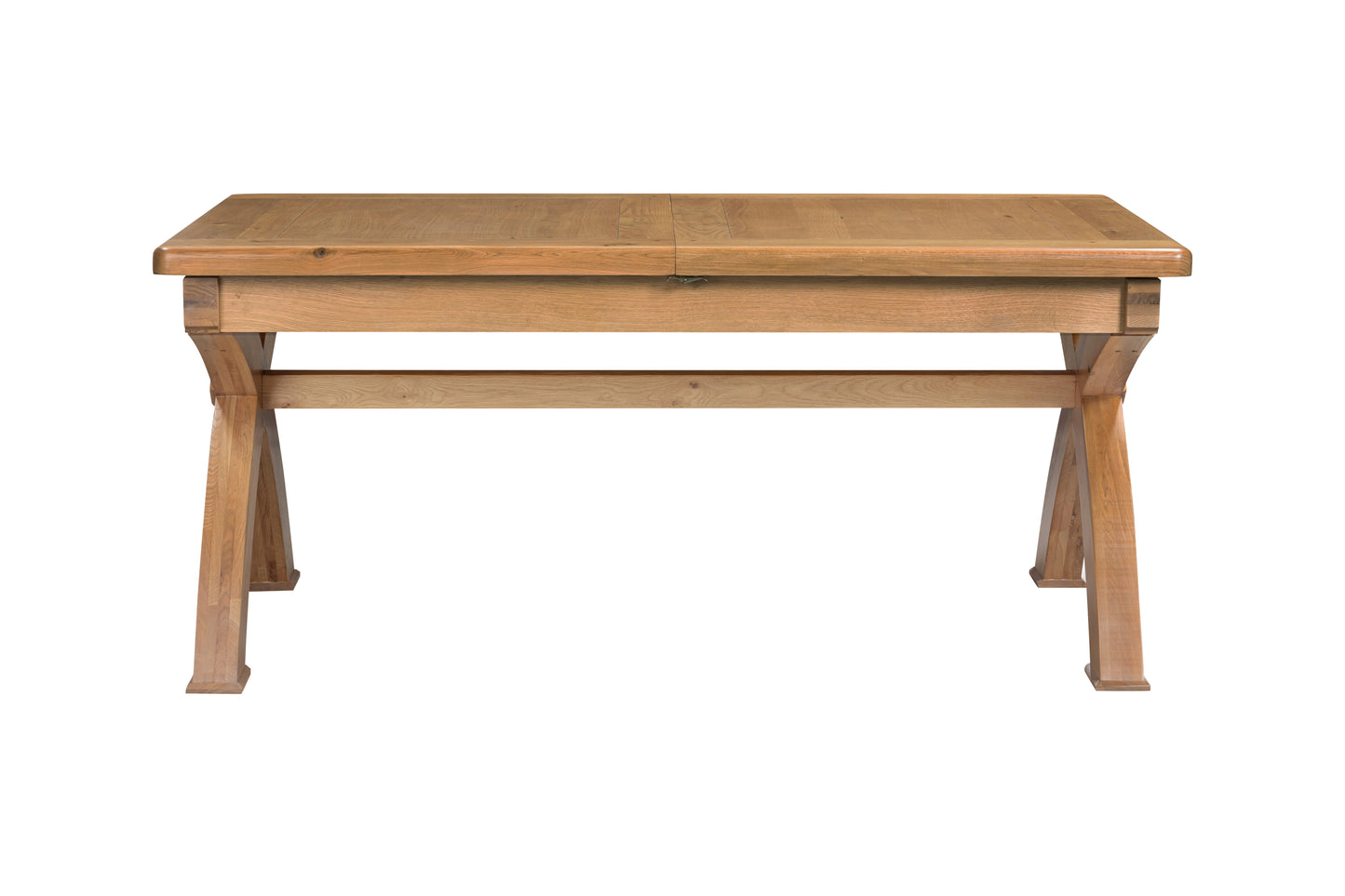 160-19 Kingsbury Oak 180/260 Small Cross Leg Dining Table