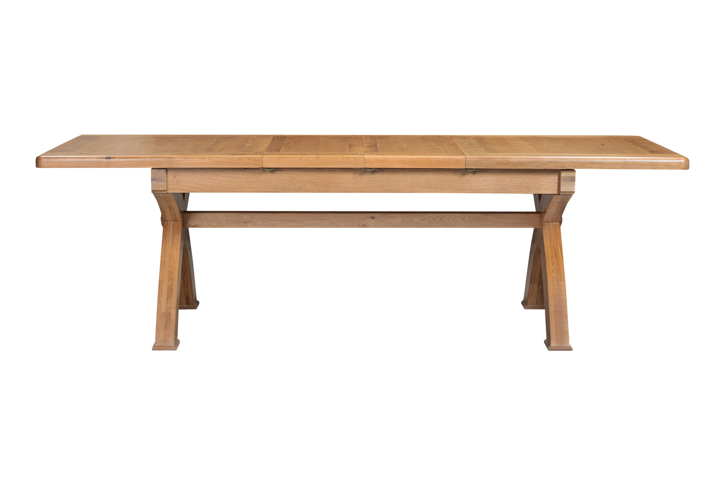 160-19 Kingsbury Oak 180/260 Small Cross Leg Dining Table