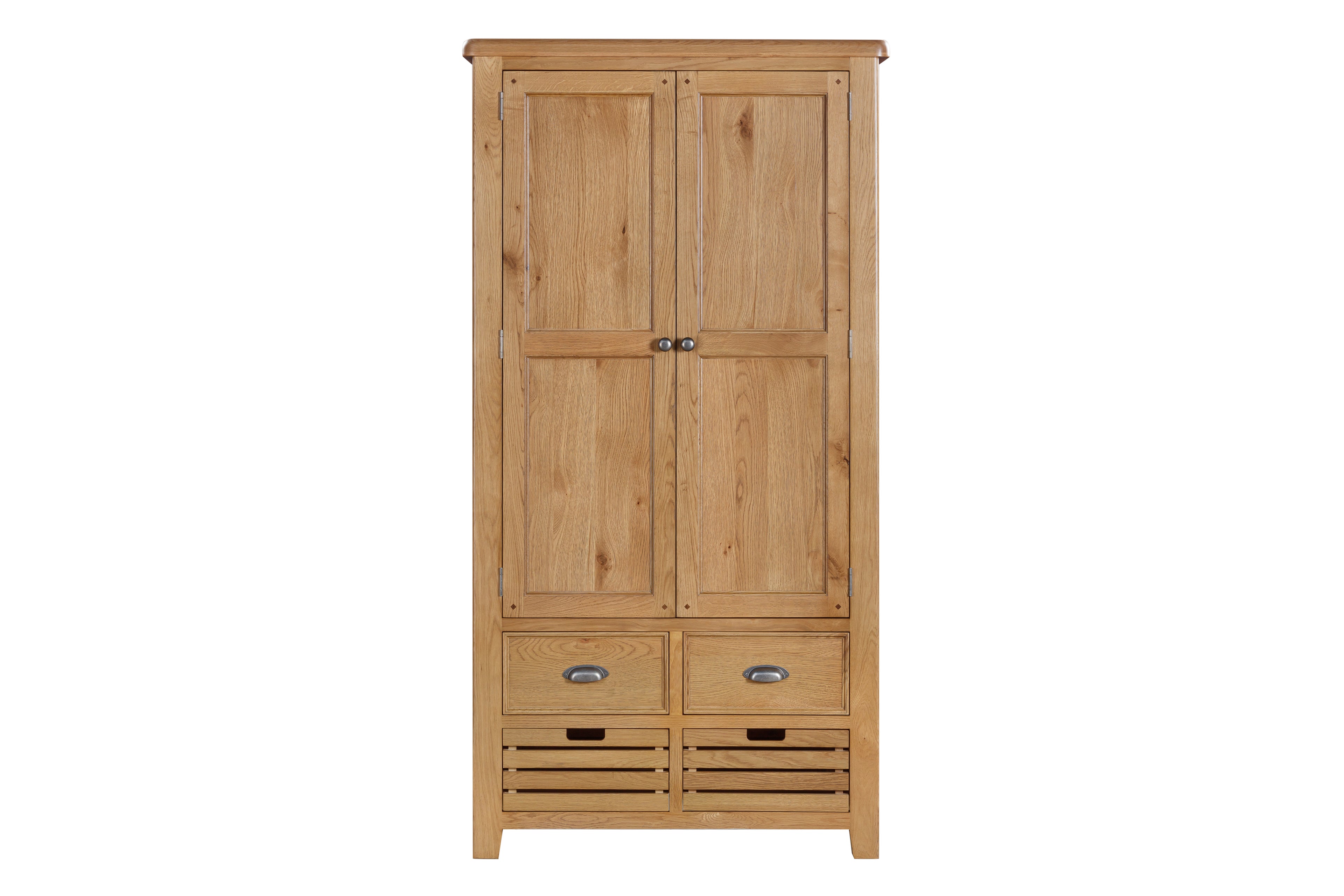 160-28 Kingsbury Oak Double Larder Cupboard