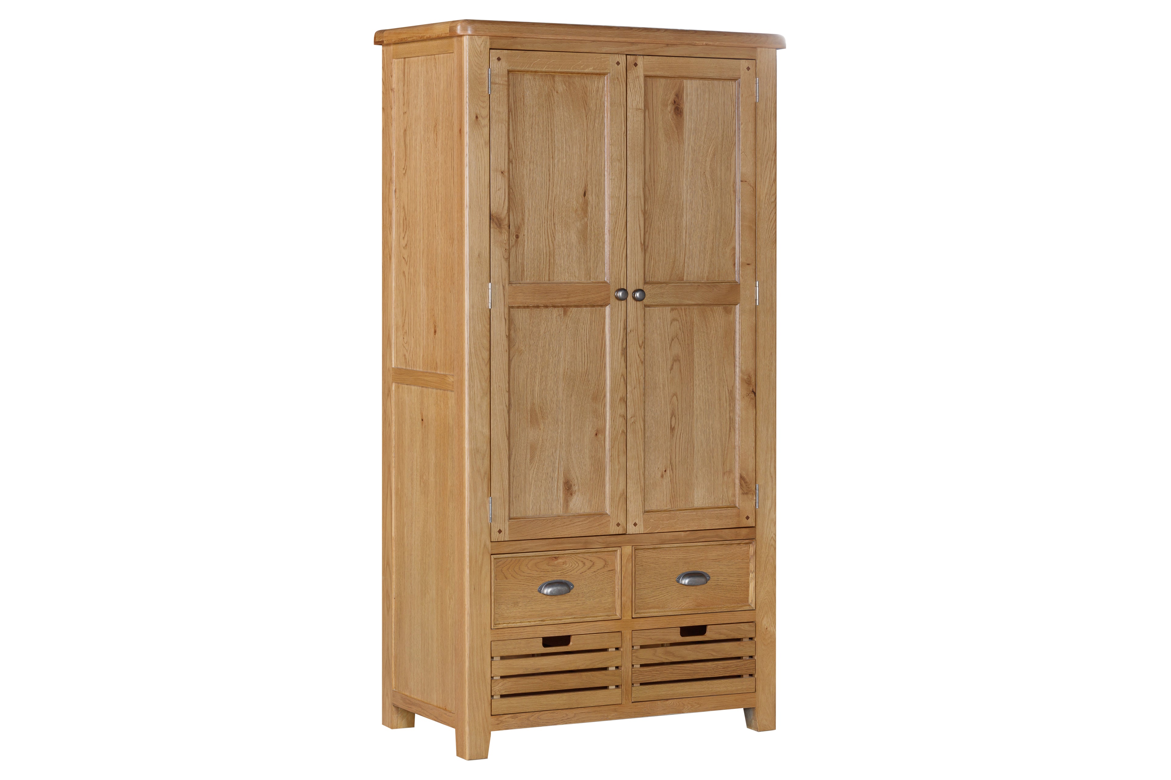 160-28 Kingsbury Oak Double Larder Cupboard