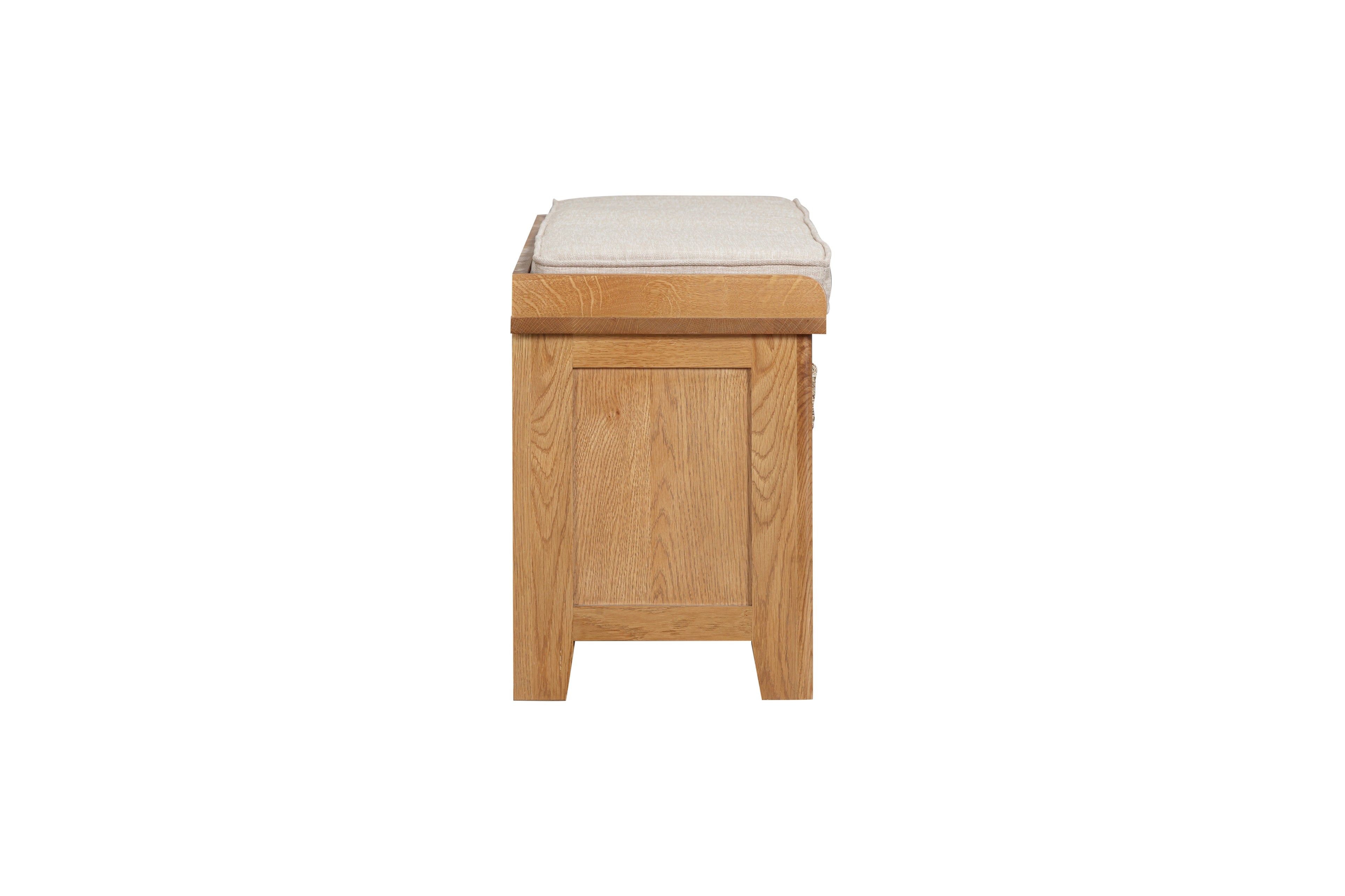 160-33 Kingsbury Oak Hall Bench with Baskets