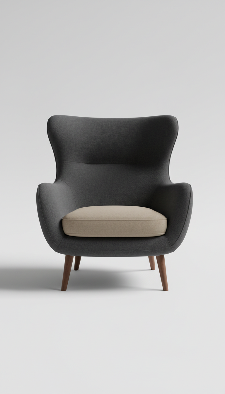 High-Back Upholstered Lounge Chair