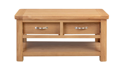 110-06 Chatsworth Oak Coffee Table with 2 Drawers