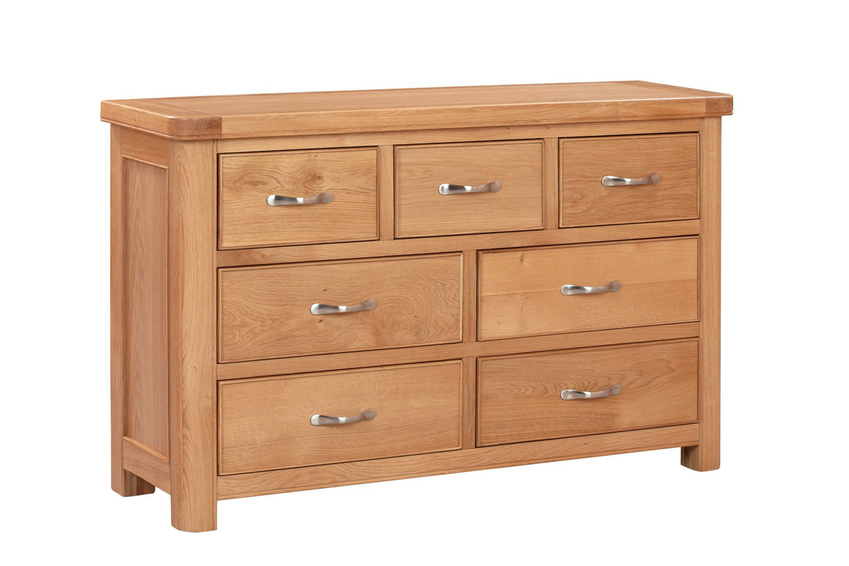 110-21 Chatsworth Oak 3 Over 4 Chest of Drawers