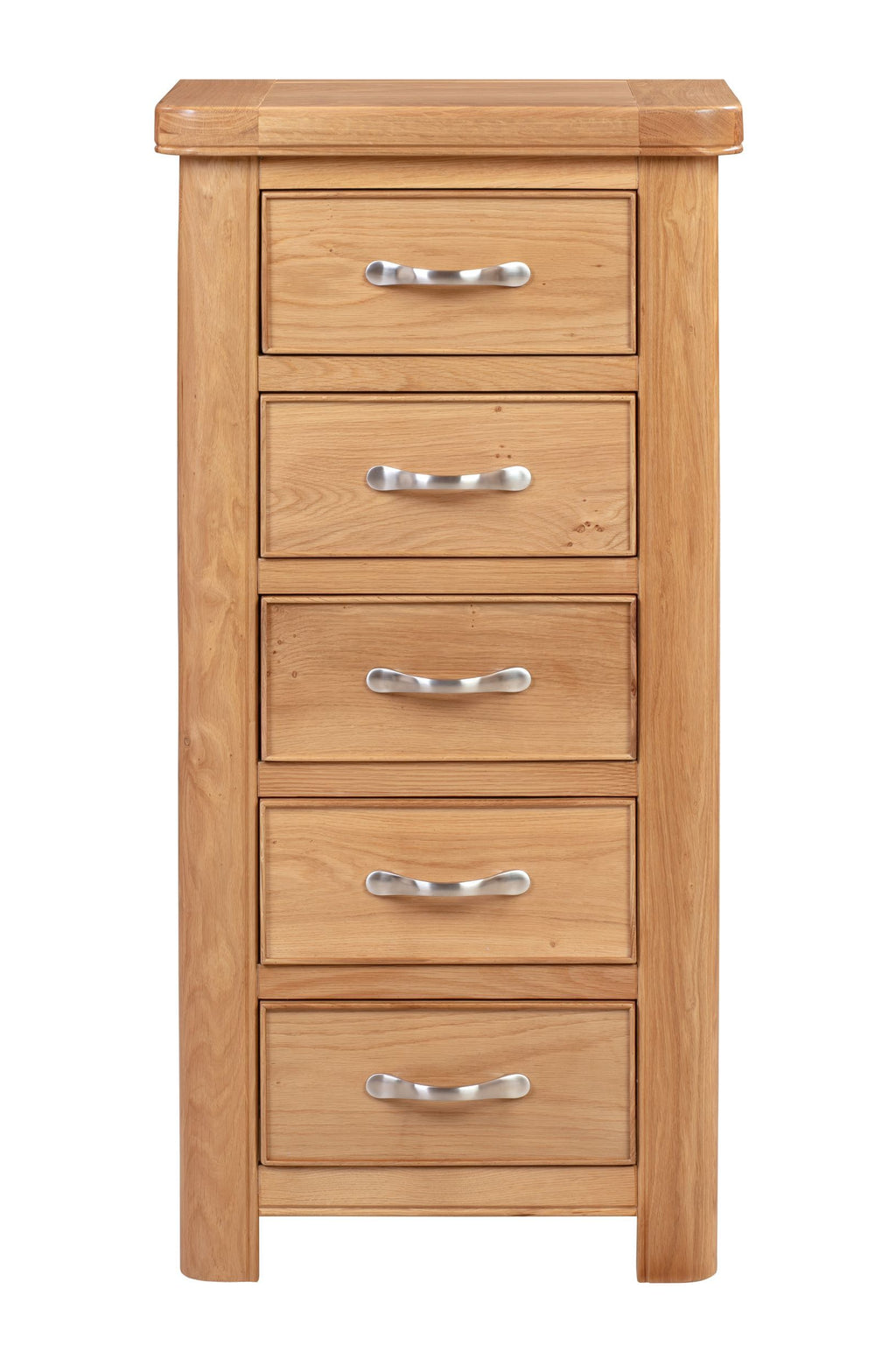 110-22 Chatsworth Oak Tall Chest with 5 Drawers