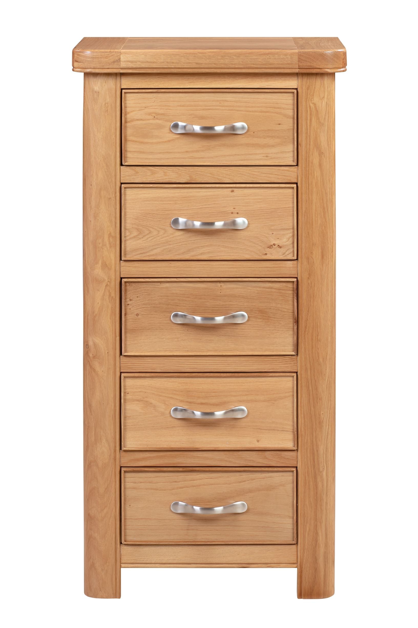 110-22 Chatsworth Oak Tall Chest with 5 Drawers