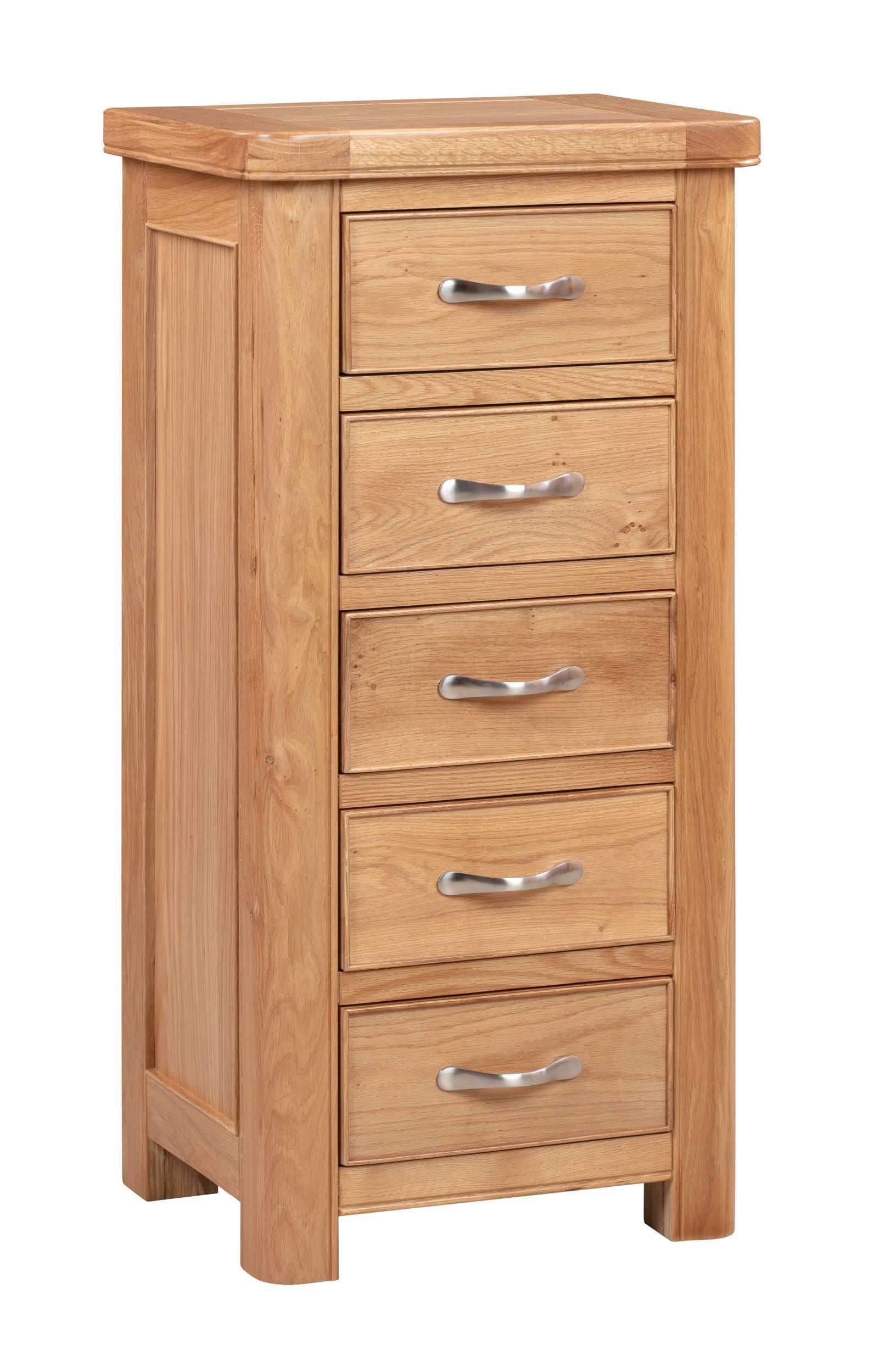 110-22 Chatsworth Oak Tall Chest with 5 Drawers