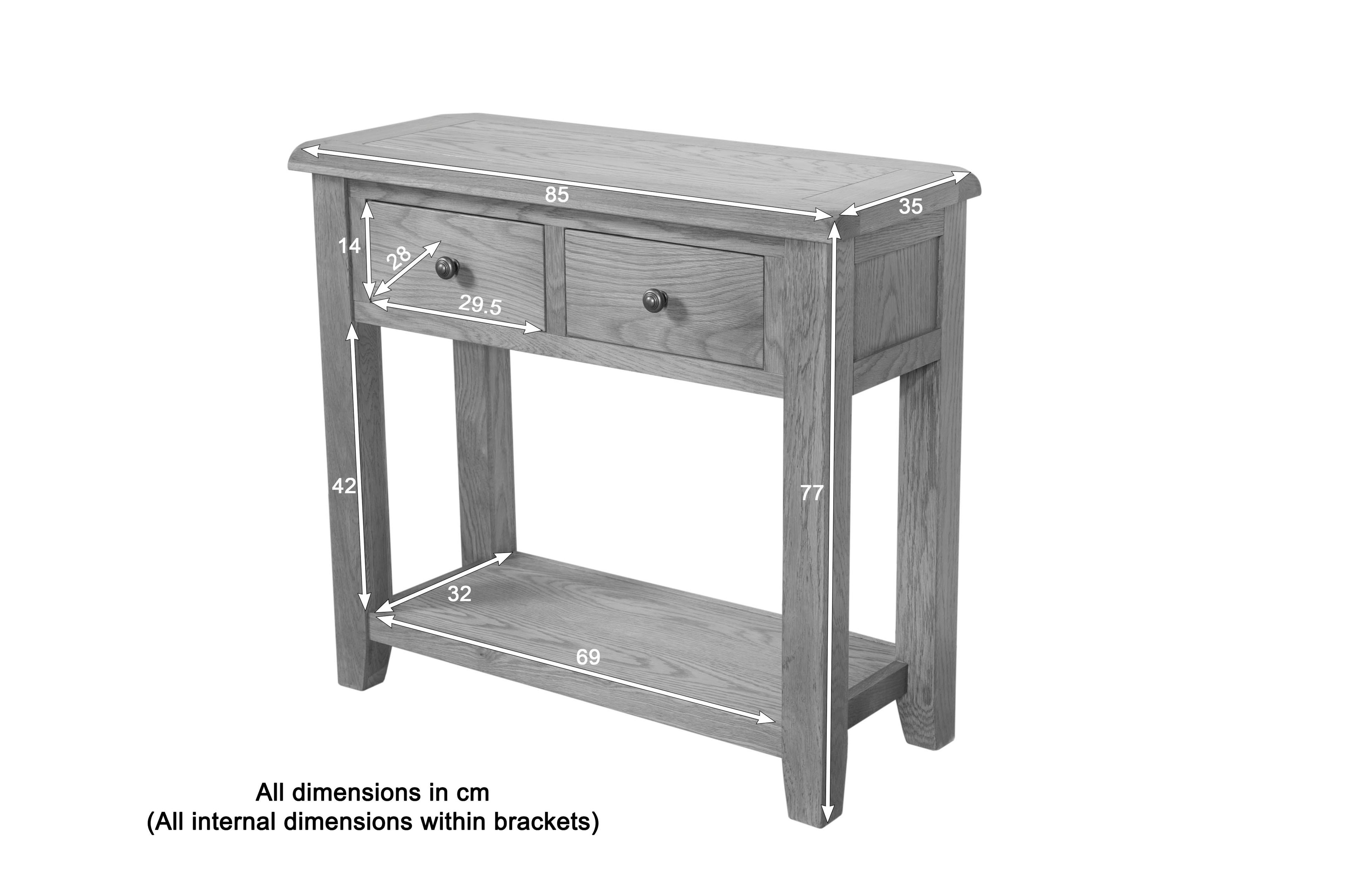 25-01 Shrewsbury Console Table with 2 Drawers