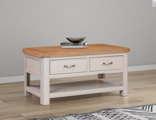 84-06 Chatsworth Painted Coffee Table with Drawers