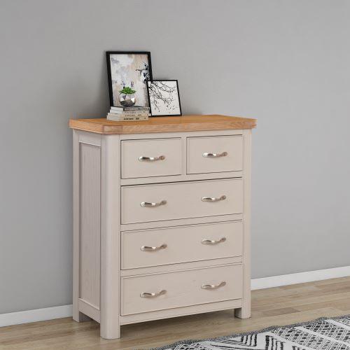 84-20 Chatsworth Painted 2 Over 3 Chest of Drawers