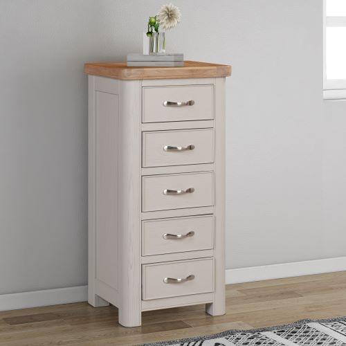 84-22 Chatsworth Painted Tall Chest with 5 Drawers
